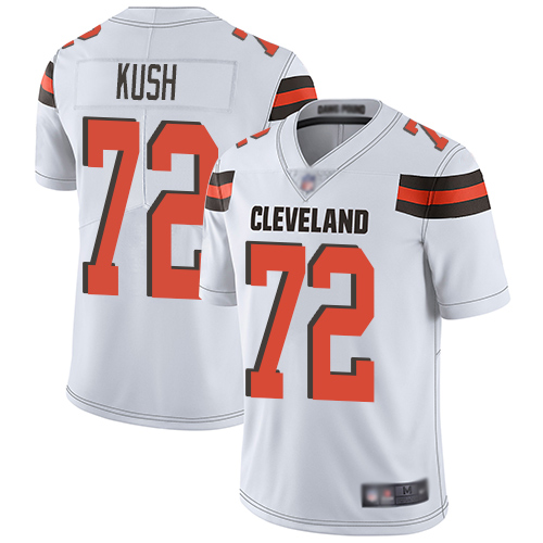 Cleveland Browns Eric Kush Men White Limited Jersey 72 NFL Football Road Vapor Untouchable